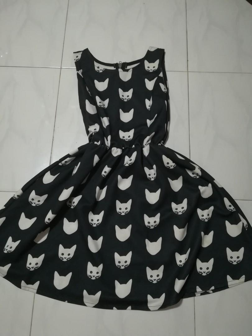H M Cat Dress Women S Fashion Clothes Dresses Skirts On Carousell