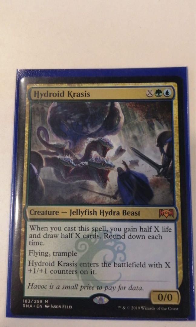 Hydroid Krasis Toys Games Board Games Cards On Carousell Hydroid krasis enters the battlefield with x +1/+1 counter on it. hydroid krasis