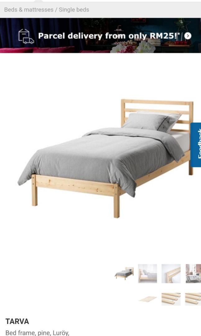 Ikea super single bed Penang, Furniture & Home Living, Furniture, Bed
