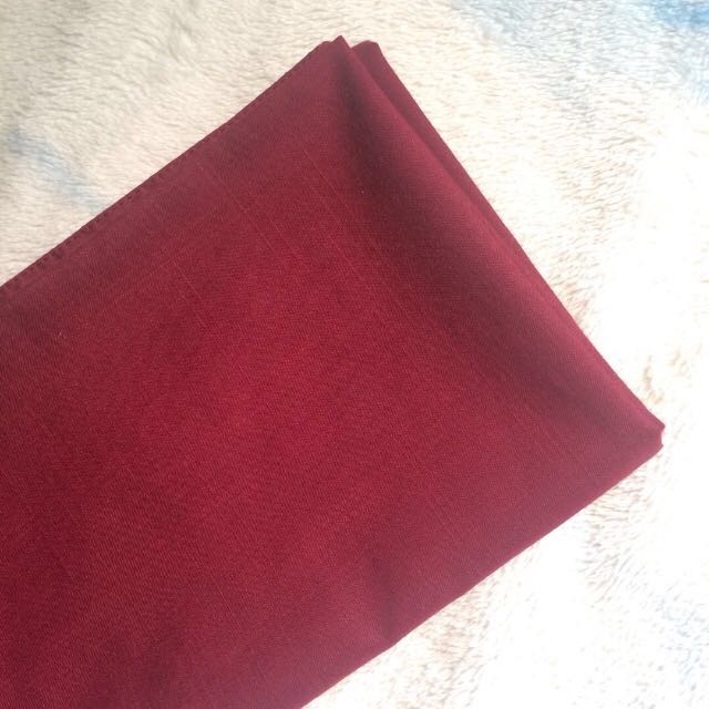 Jilbab Segi Empat Katun Ima Maroon Jan25 Womens Fashion Muslim