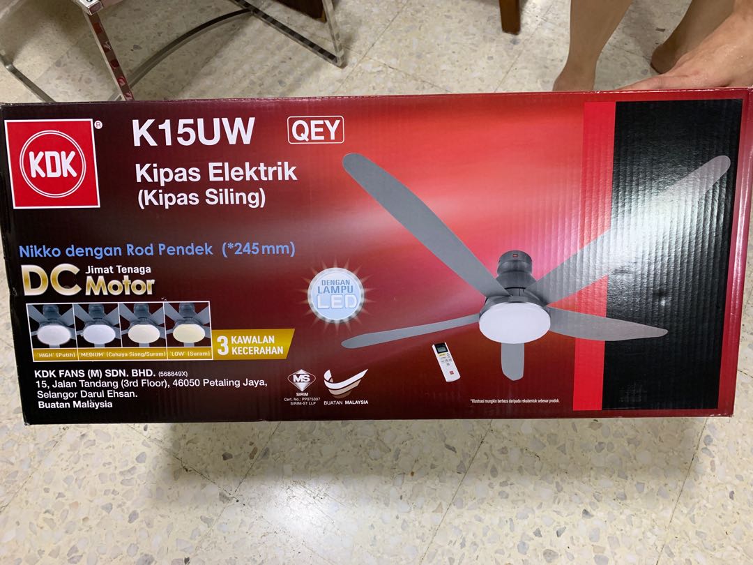 KDK Ceiling Fan, Furniture & Home Living, Lighting & Fans, Fans on