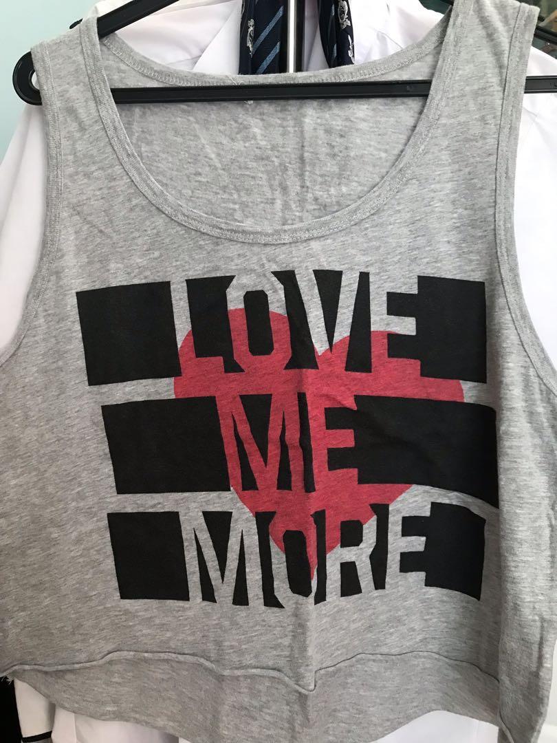 Love Me More Tank Top Women S Fashion Clothes Tops On Carousell