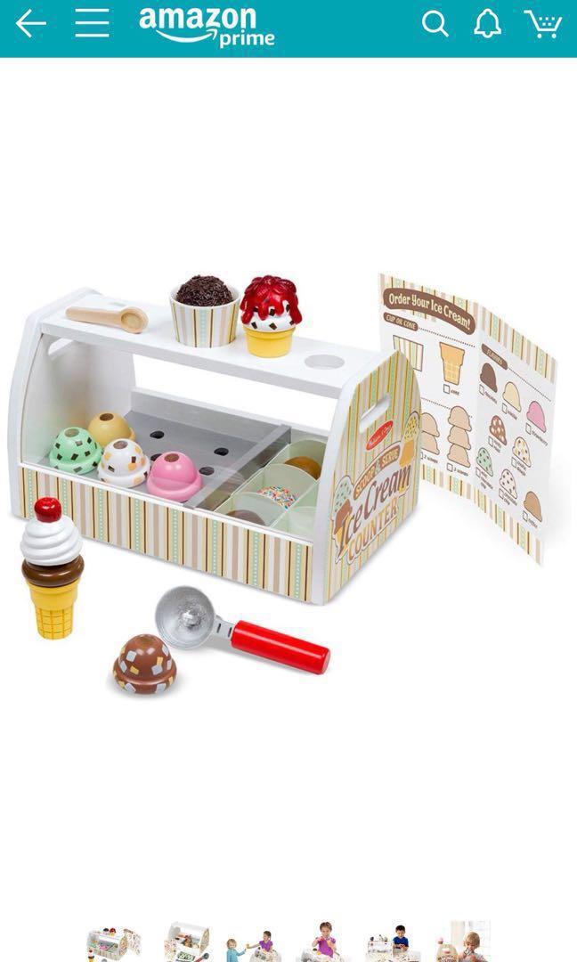 Melissa Doug Scoop serve Ice cream Counter Hobbies Toys