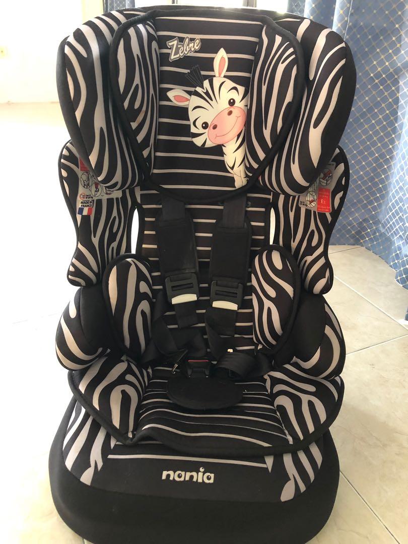 Nania Group 123 Beline High Back Booster Seat with Harness Zebra