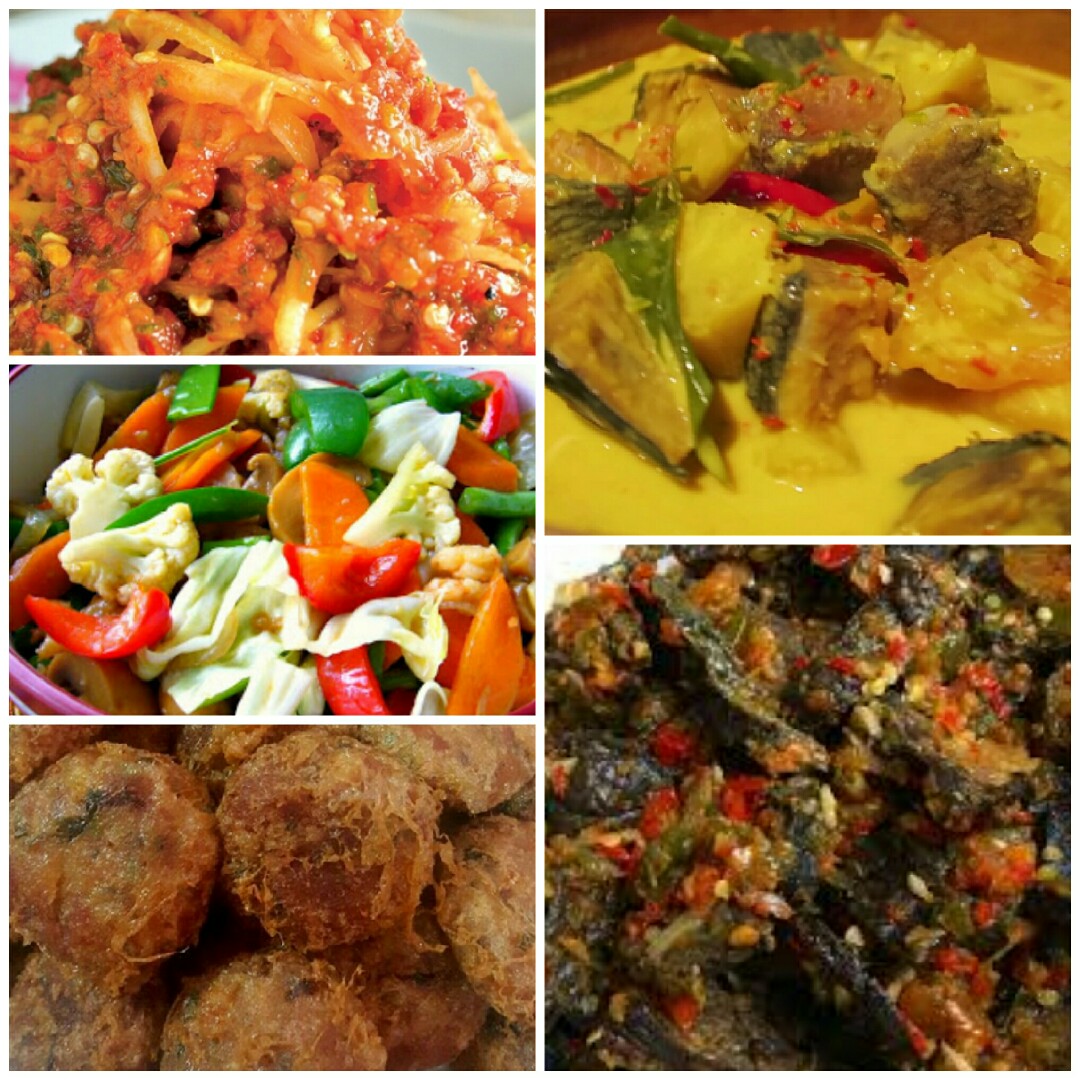 Lauk Campor Ayam Lemak Padang Paru Goreng Paru Balado Sambal Mangga Sayor Campor Begedil Food Drinks Beverages On Carousell