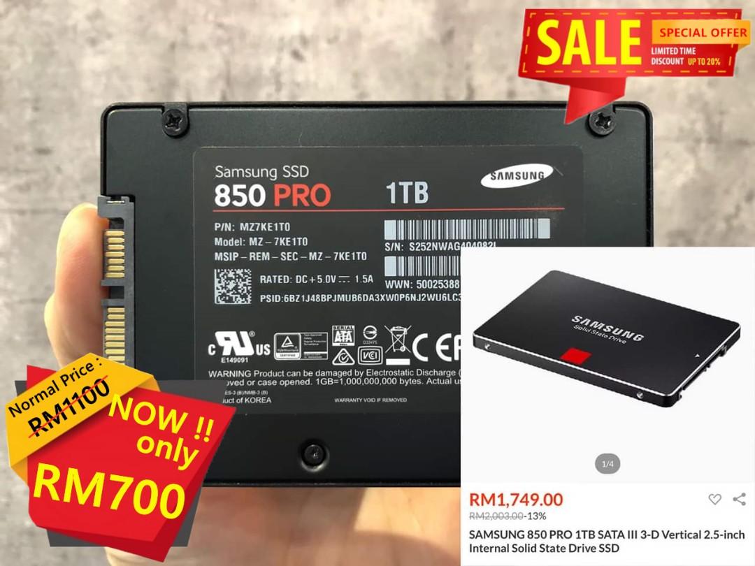 Samsung evo 850 pro 1tb hot sale