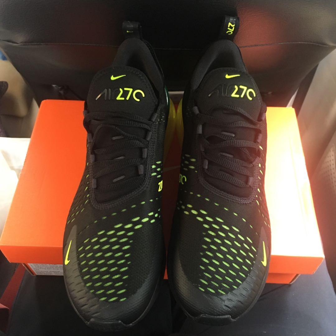 nike air max 270 black volt oil grey