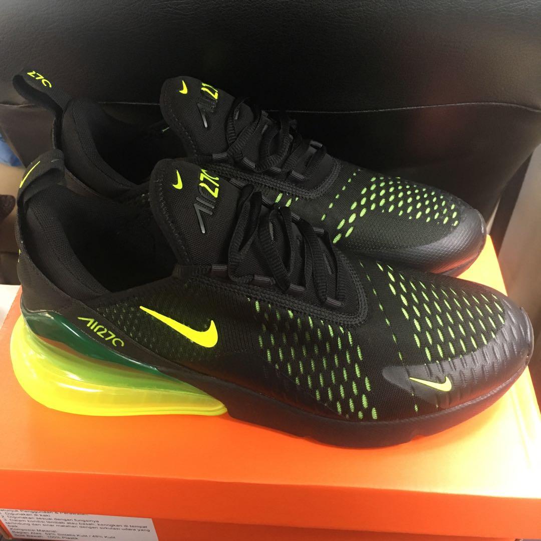 nike air max 270 black volt oil grey
