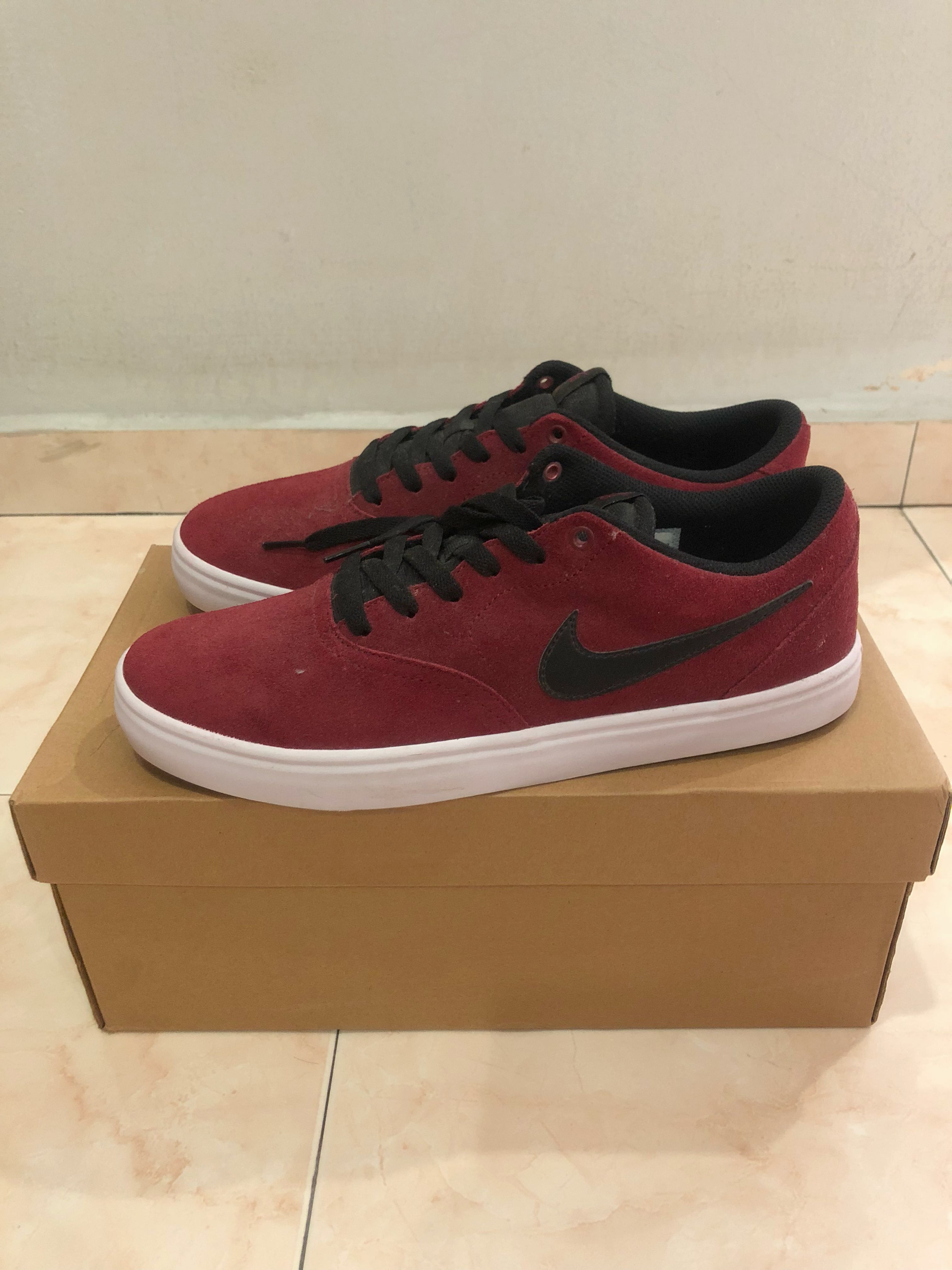 nike sb check solarsoft canvas red