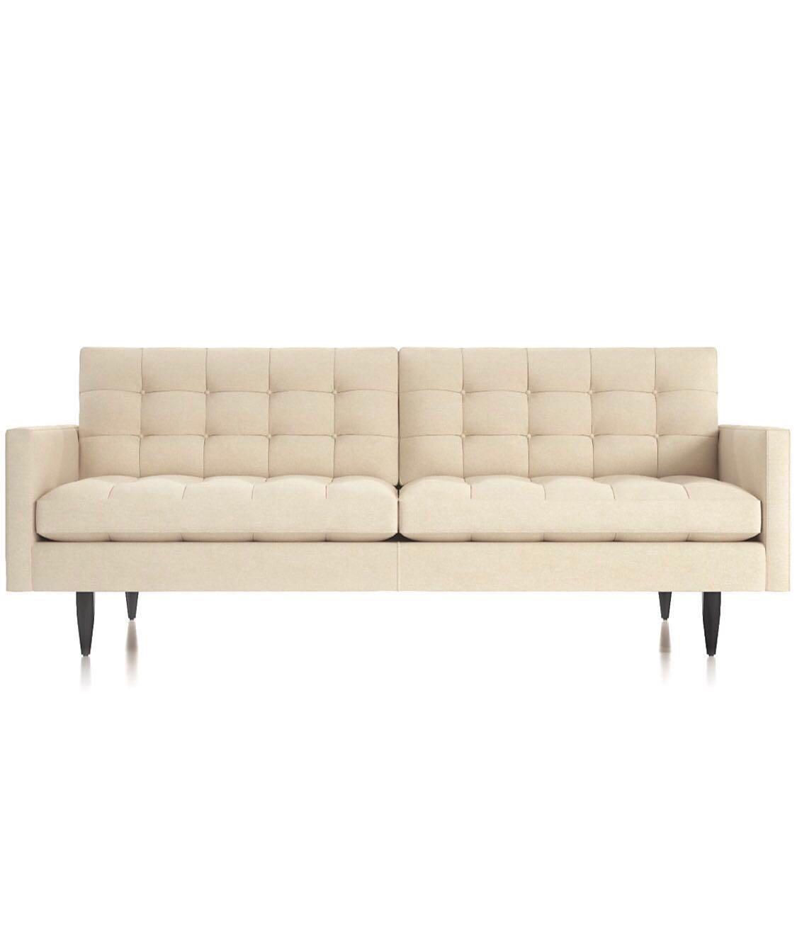 Crate and barrel petrie apartment sofa sale