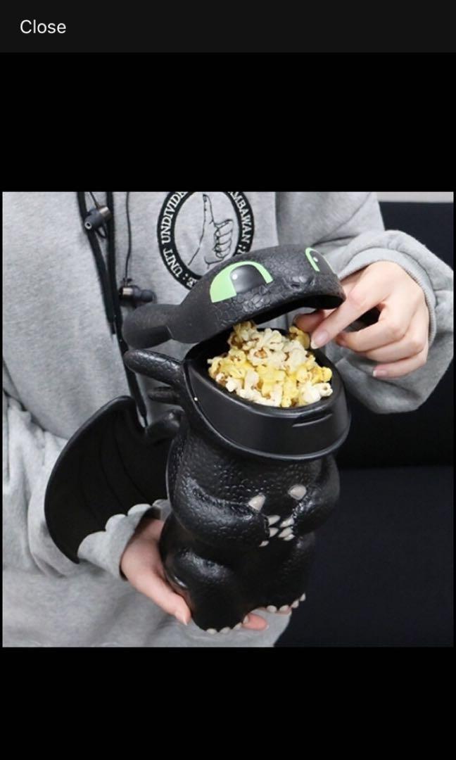 Popcorn Bucket How To Train Your Dragon Toothless Babies Kids Toys Walkers On Carousell - popcorn bucket roblox