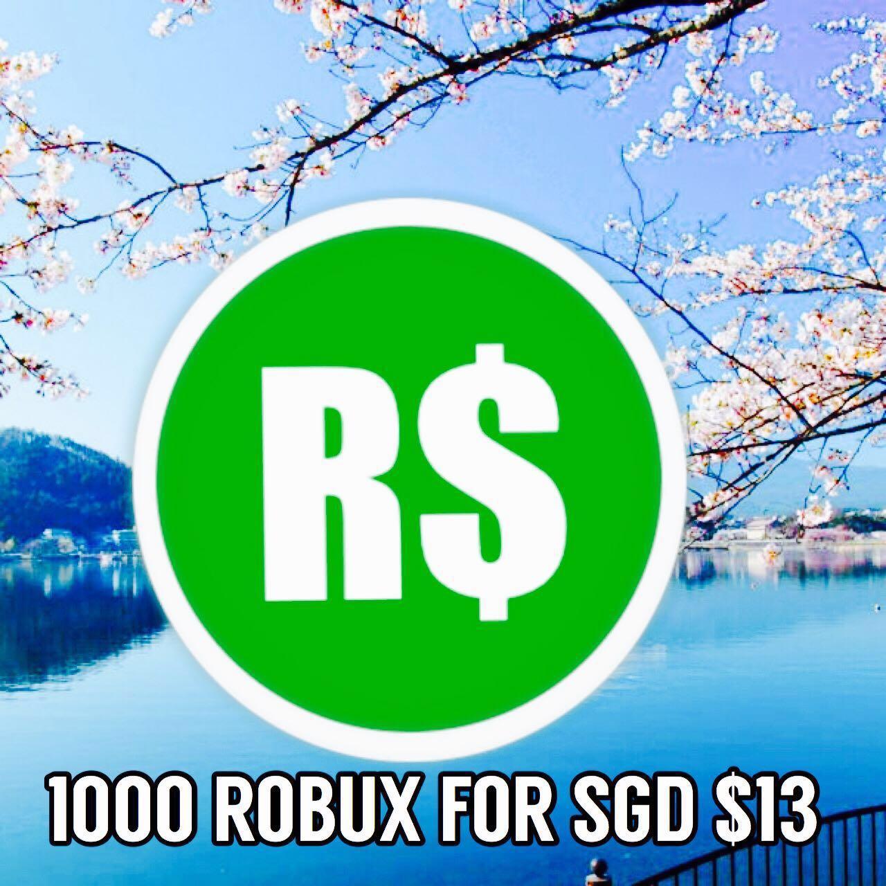 Robux Sgd 13 Singapore Based Toys Games Video Gaming Video Games On Carousell - robux 6 others carousell singapore