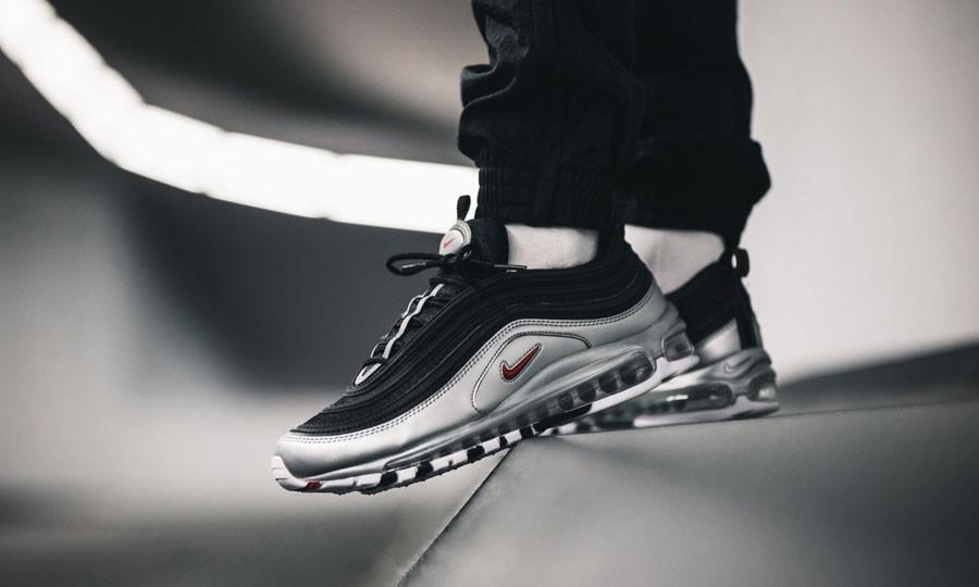 STEAL AIR MAX 97 QS B SIDE BLACK METALLIC SILVER US10.5