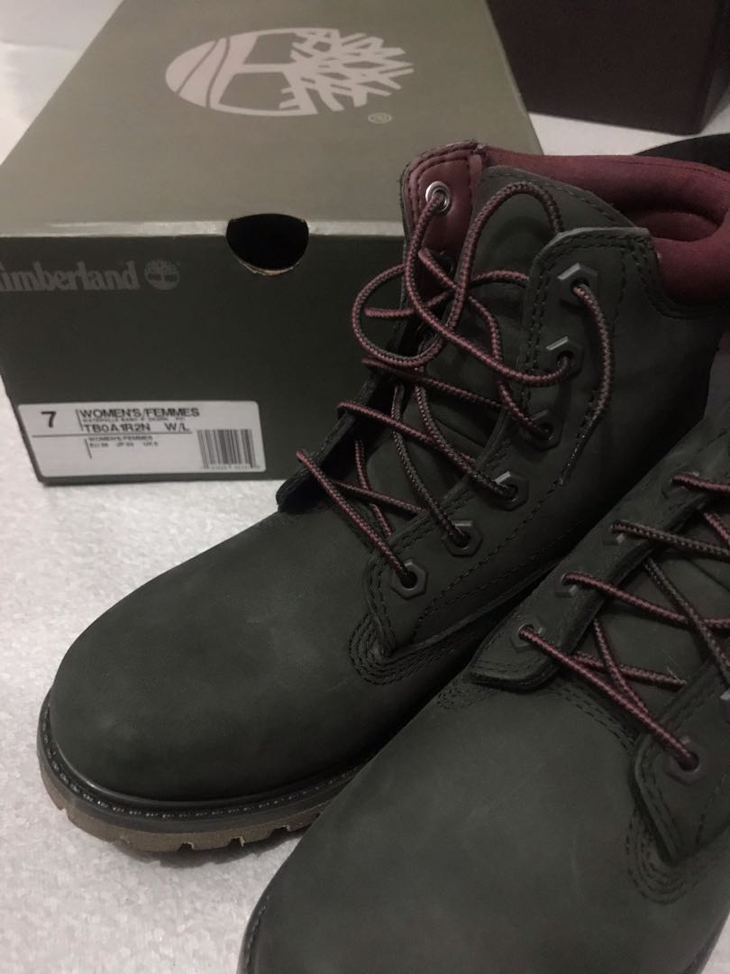 dark green timberland boots womens
