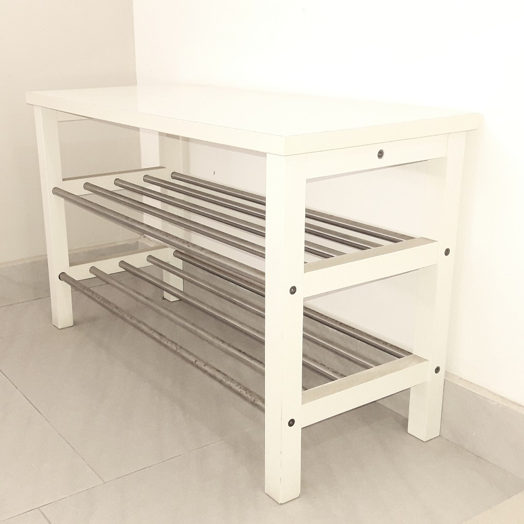 Tjusig shoe rack with seat, Furniture & Home Living, Furniture, Shelves
