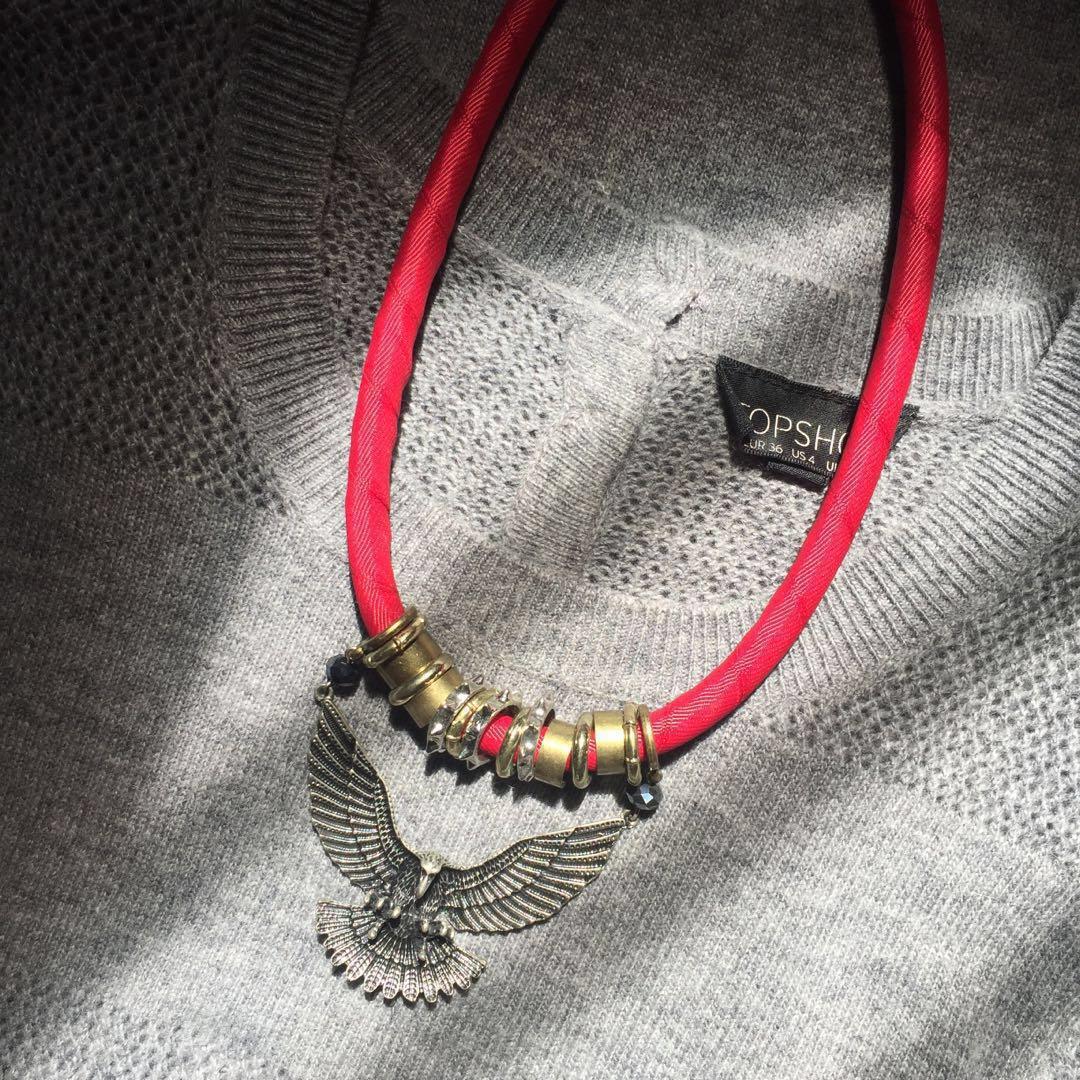 Topshop Statement Eagle Necklace Women S Fashion Jewellery Necklaces On Carousell
