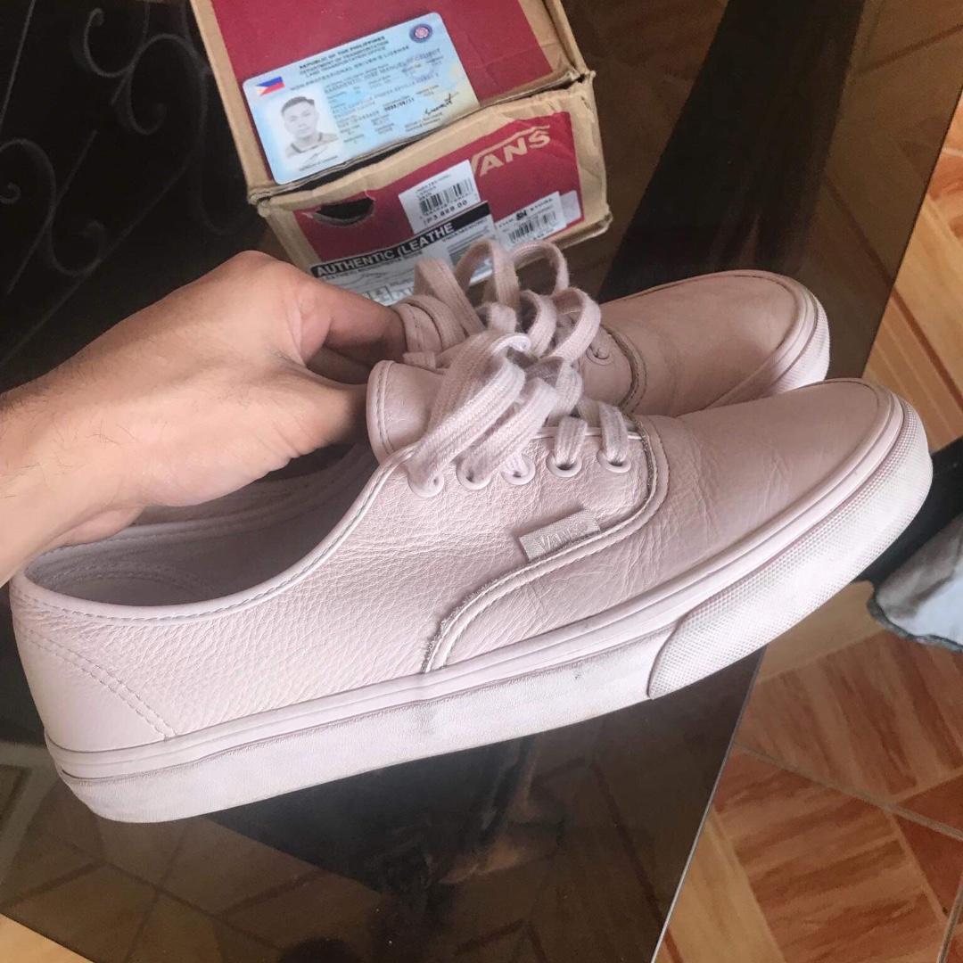 Vans authentic leather clearance rose