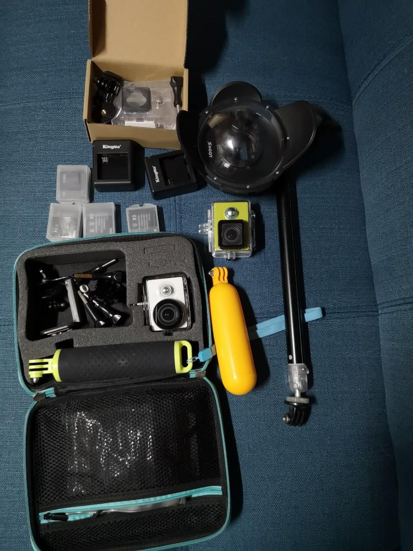 YI action cam (Category: Video Cameras) located in Carmona. Submitted by warduuu (Listing ID 211919714, Image 1). Description: Hi guys! Im selling my Yi action cams. What you see is what all you get. Includes: 2 action cams version 1 4 spare batteries plus 2 inside cam total of 6 2 floaters 1 selfie stick 1 new under water cas 1 shoot dome 2 battery charger Bag Mounts RFS: will upgrade. Still negotiable You can pm for more questions..