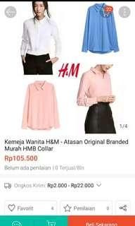 H&M White Collar Blouse