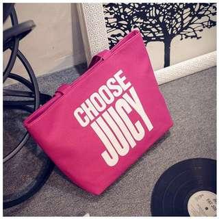 choose juicy totebag