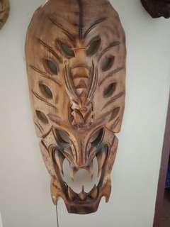 Big tribal Mask wood 2ft 6inch talk