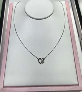 pt950 钻石爱心项鍊 铂金套鍊 白金 pure platinum diamond