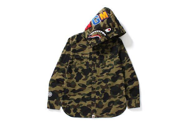 1ST CAMO SHARK HOODIE SHIRT, Men's 