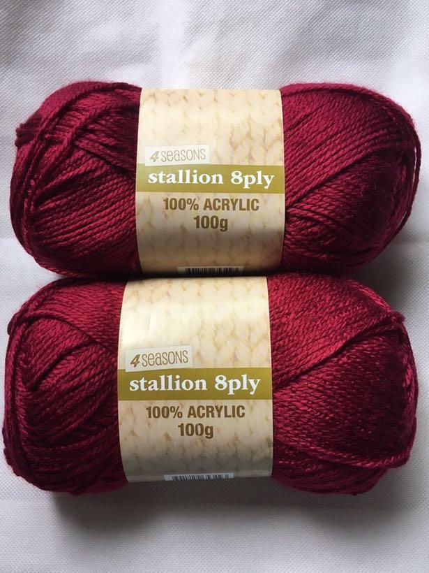 4 Seasons Stallion 8ply 100 acrylic yarn 100g (from Spotlight