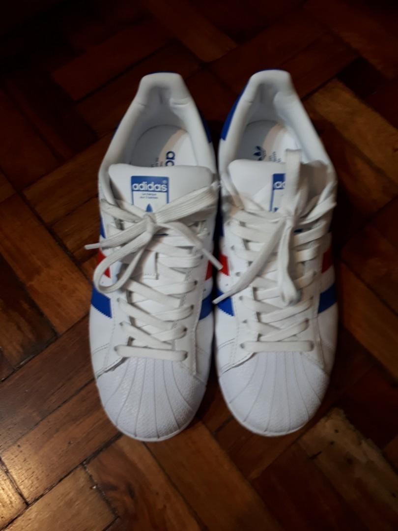Adidas Mens Superstar Red White Blue Men s Fashion Footwear