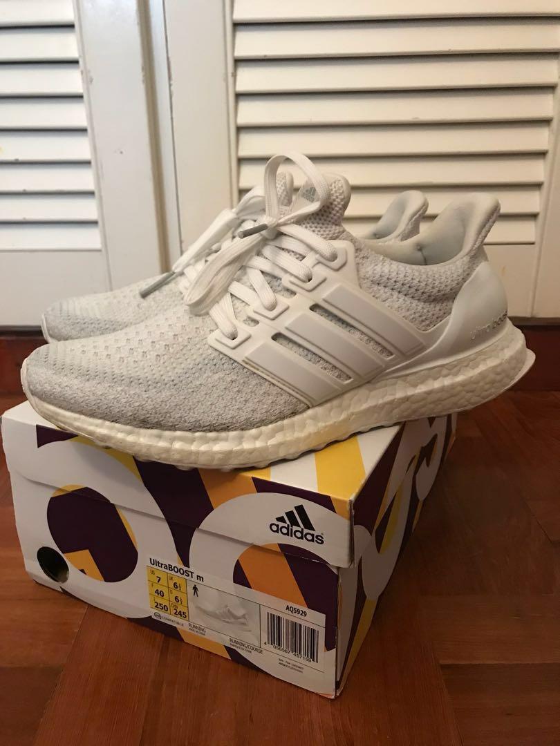 Adidas ultraboost Triple White 2.0, Men's Fashion, Footwear, Sneakers on  Carousell