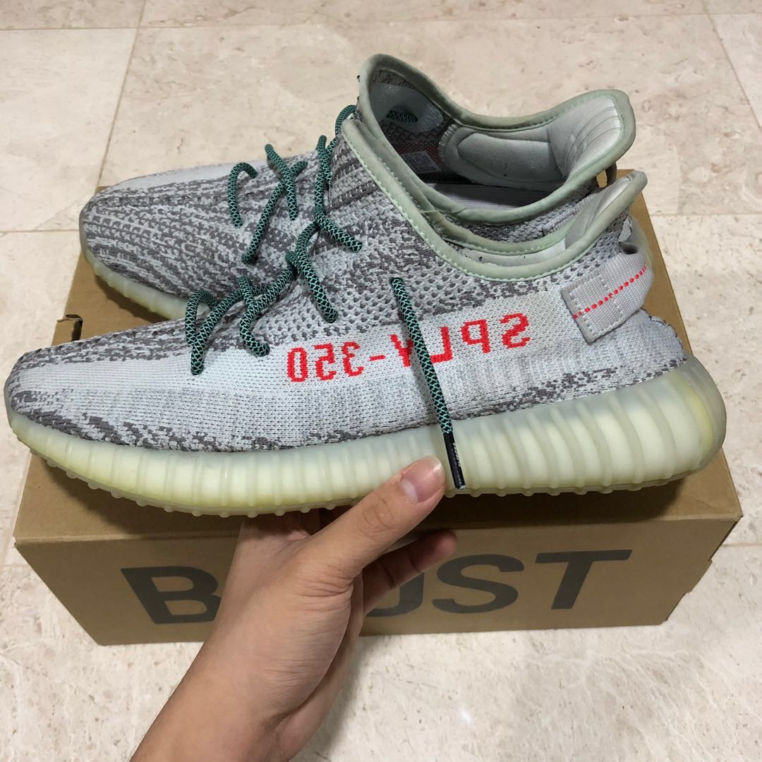 yeezy laces blue tint