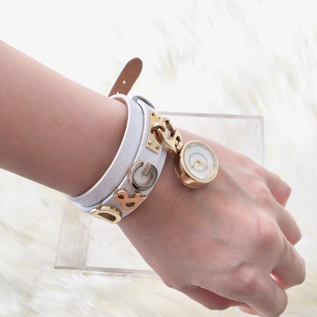 D&g leather top watch