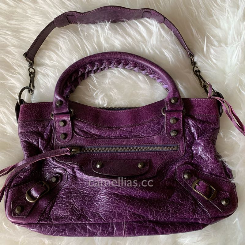 balenciaga purple wallet