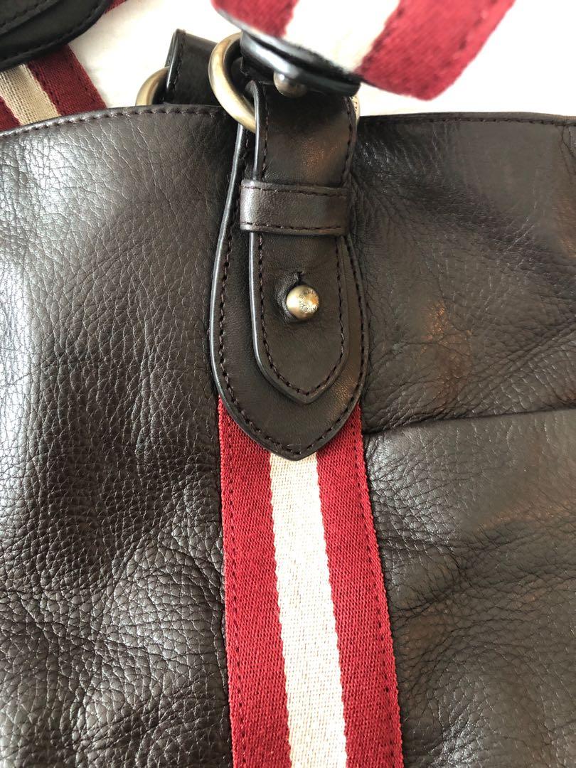 Bally iconic brown leather bag, Women's Fashion, Bags & Wallets, Cross