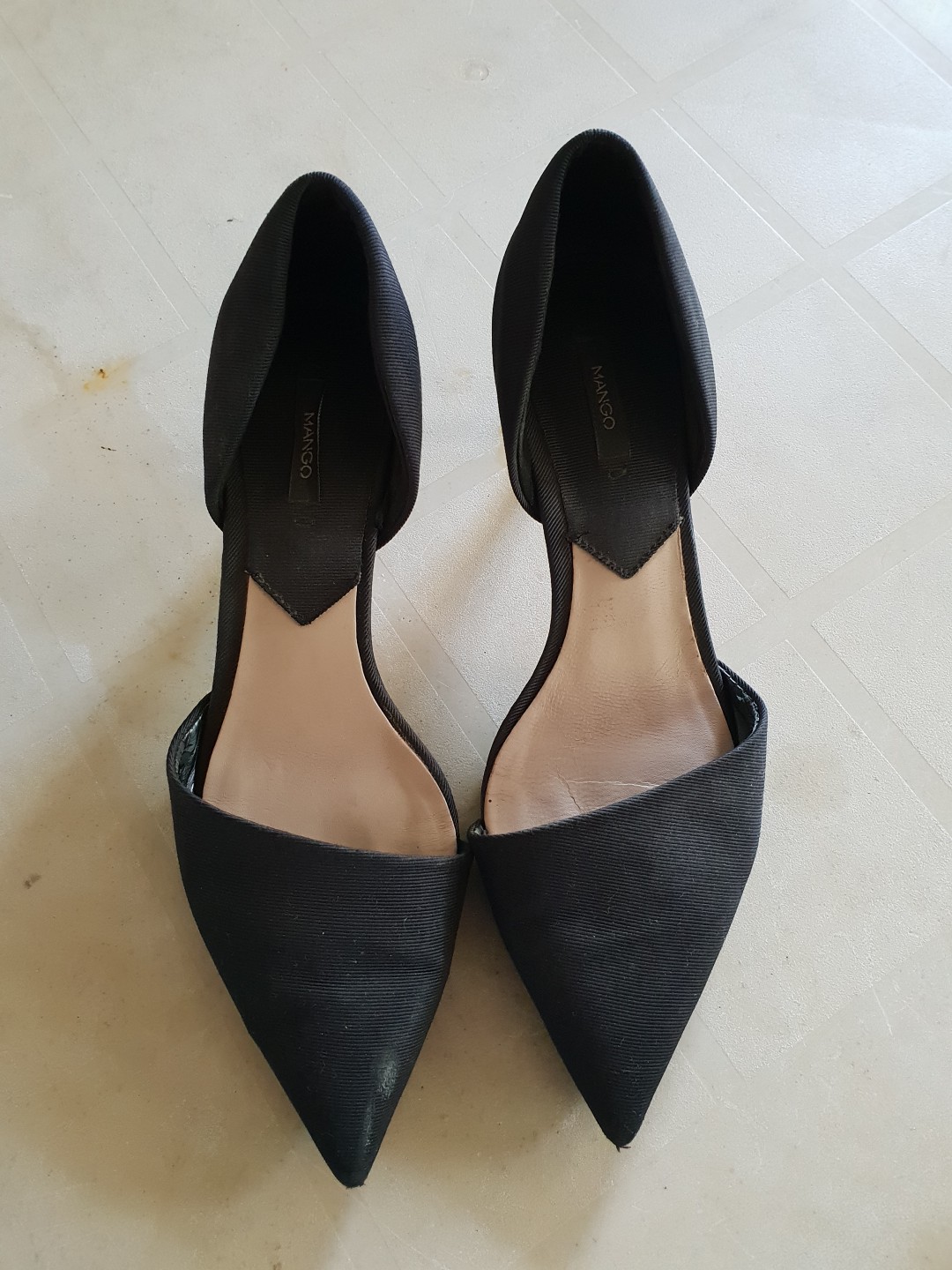 mango black heels