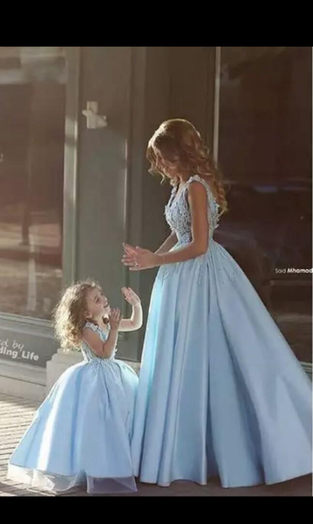 mother and daughter bridesmaid dresses