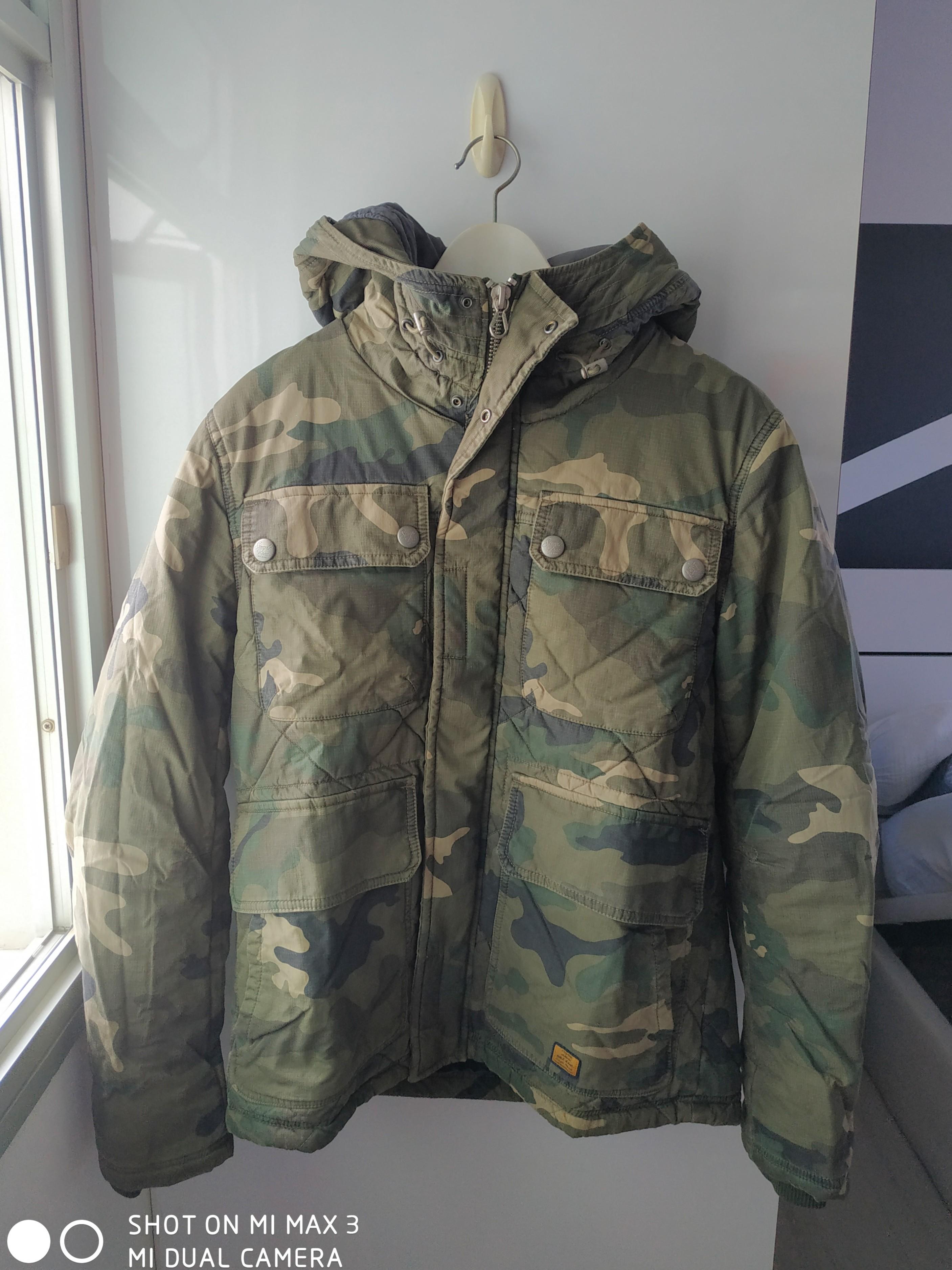 Camo print top winter jacket
