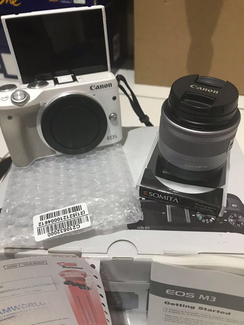 canon eos m3 white camera mirrorless full set