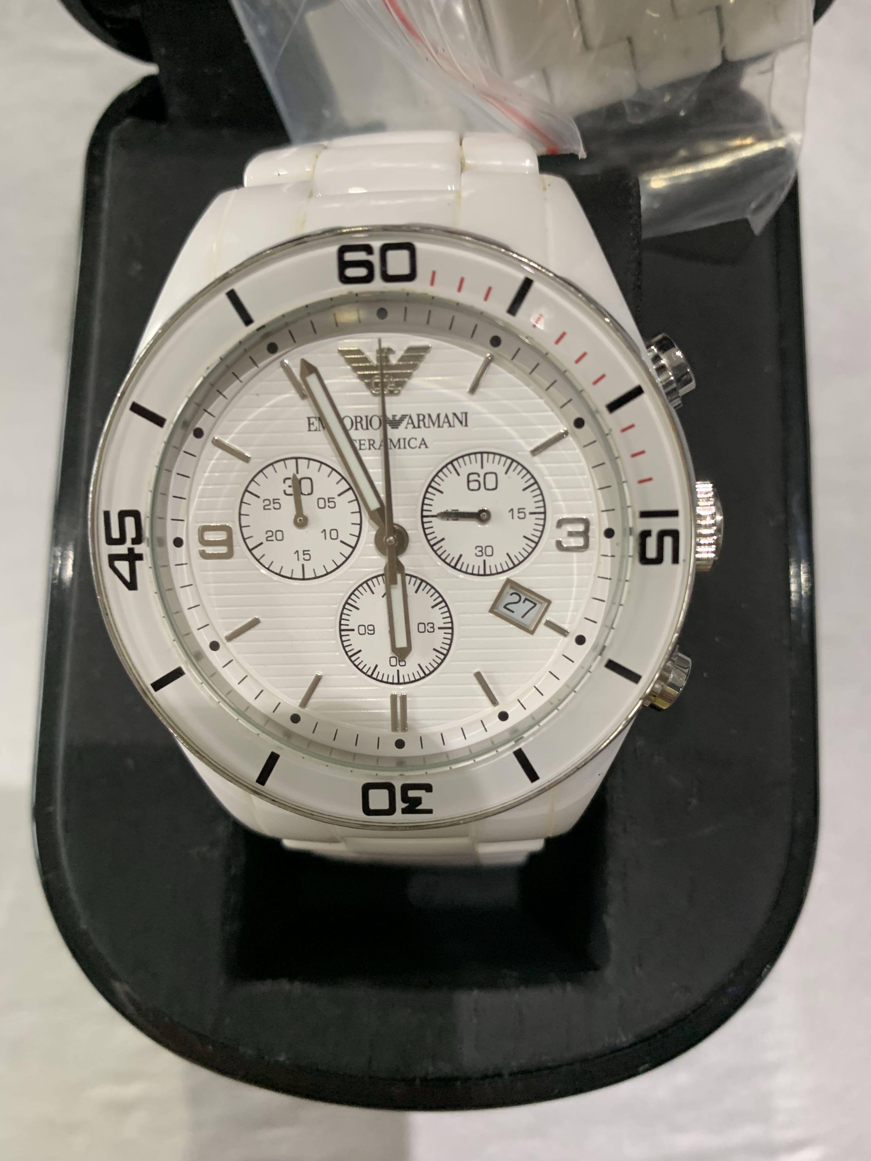 Emporio armani watches white ceramic best sale