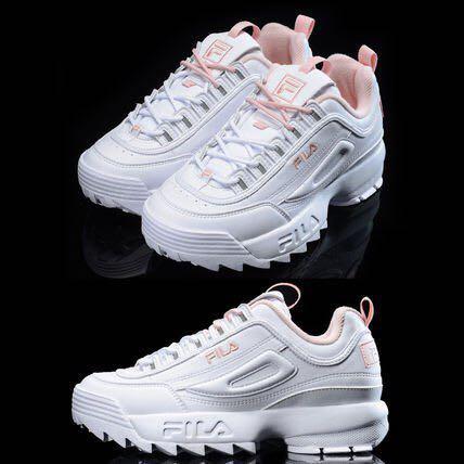fila shoes white and pink