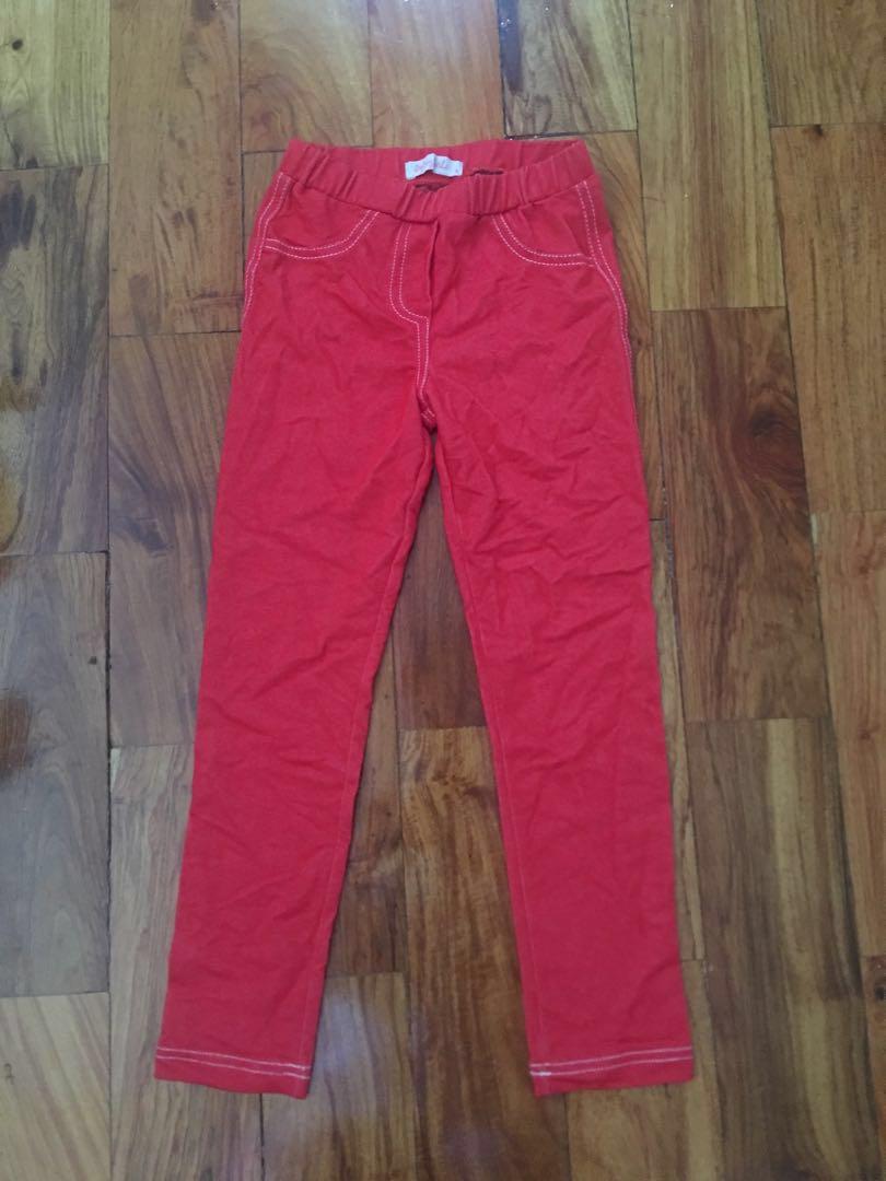 red jeggings for girls