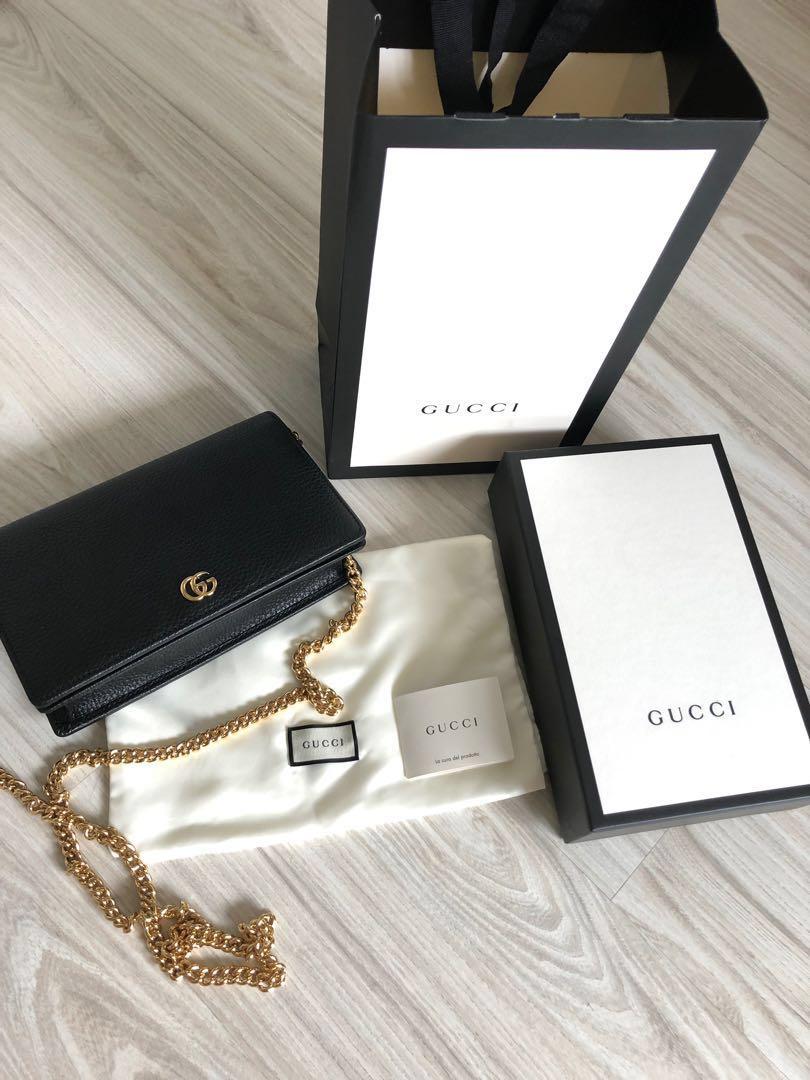 Gucci Marmont WalletonChain, Women's Fashion, Bags & Wallets, Purses