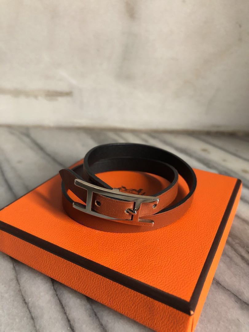 hermes behapi double tour 爱马仕双圈皮手环,近全新 有购买证明