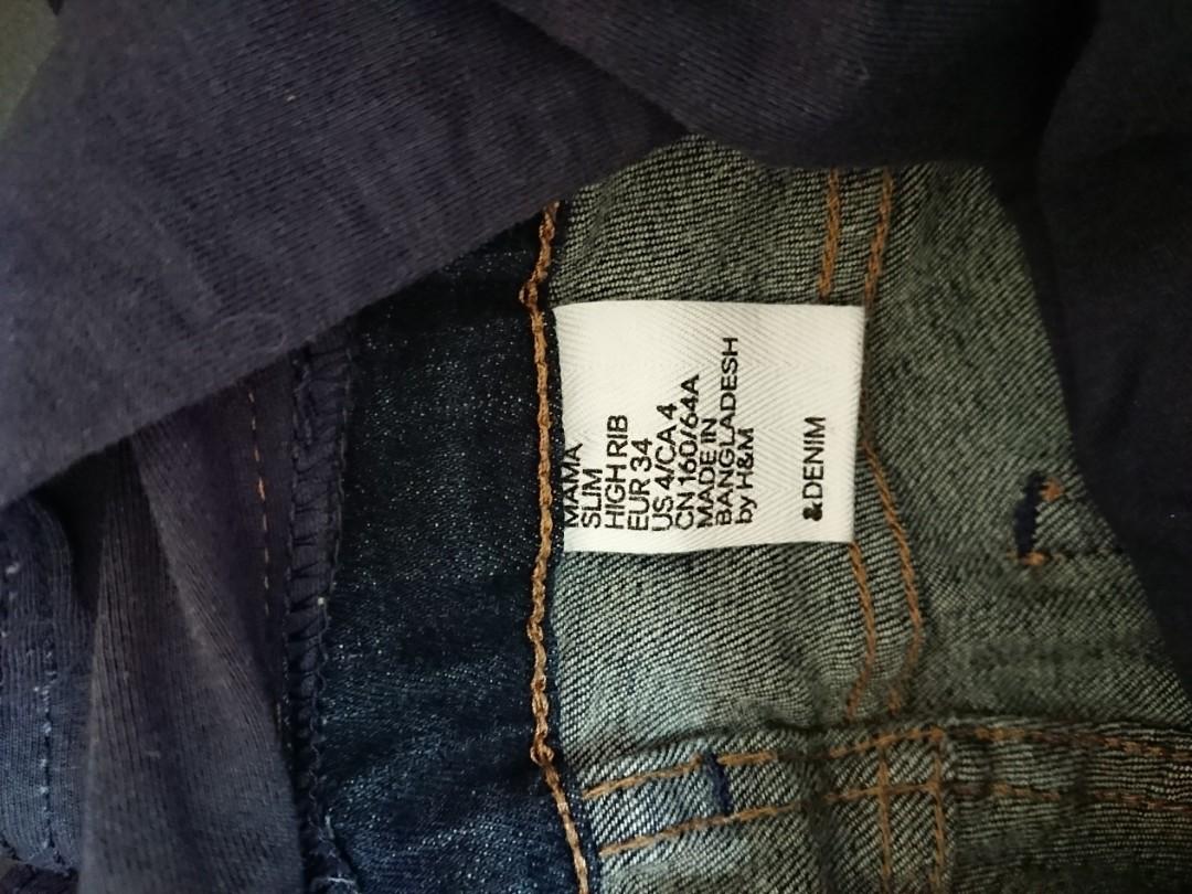 h&m maternity jeans sizing