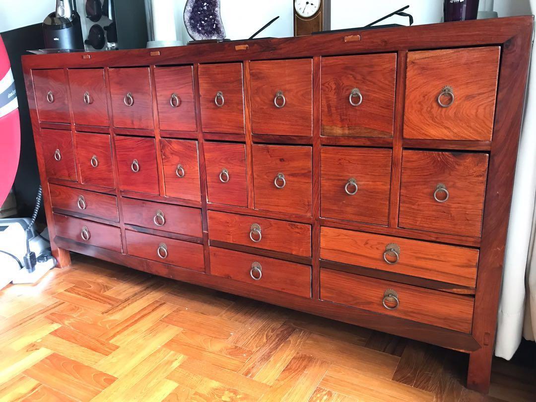 Huanghuali Wood Chest Drawers Chinese Medicine Cabinet Furniture Shelves Drawers On Carousell