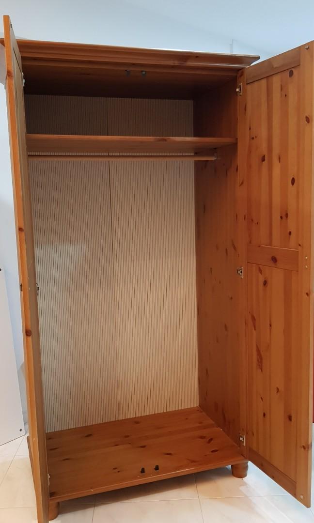 Ikea Leksvik 2 Door Pine Wood Closet Furniture Others On Carousell