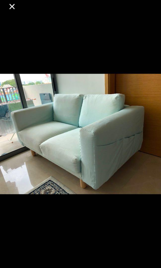 Ikea Norsborg 2 Seated Sofa Baby Blue Furniture Sofas On Carousell