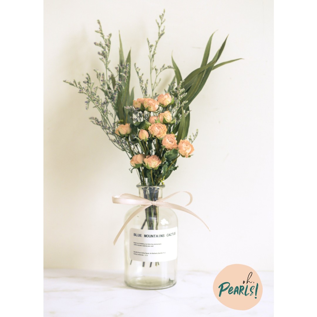 Ins Dried Flower Bouquet Jar Rose Mance Gardening Flowers Bouquets On Carousell