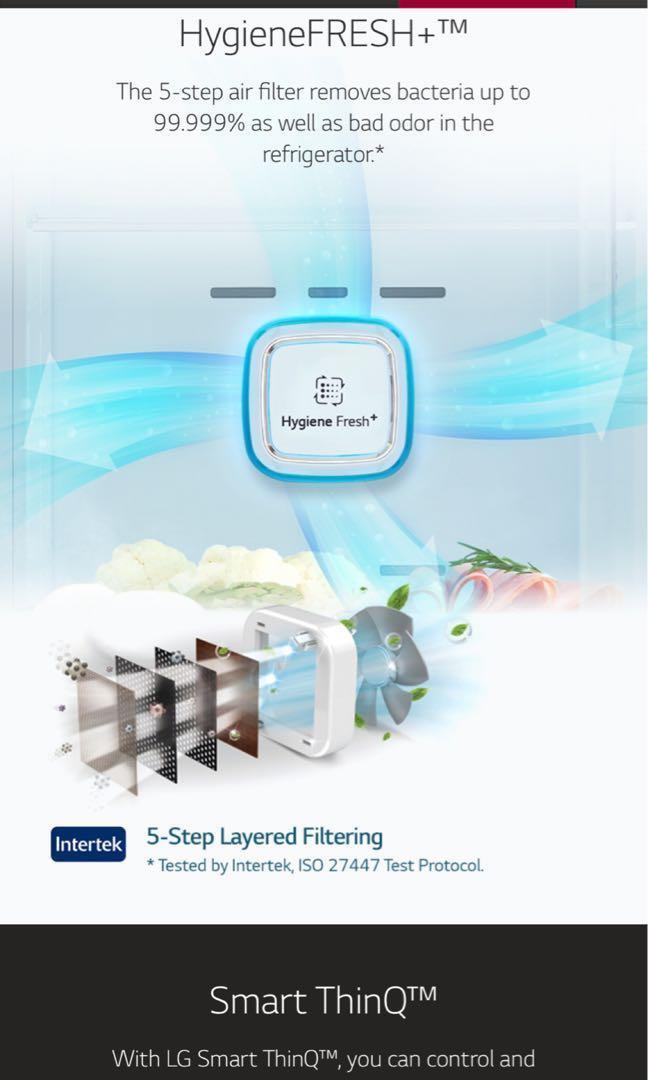 LG smart refrigerator Double door, ice maker , knock knock window, TV