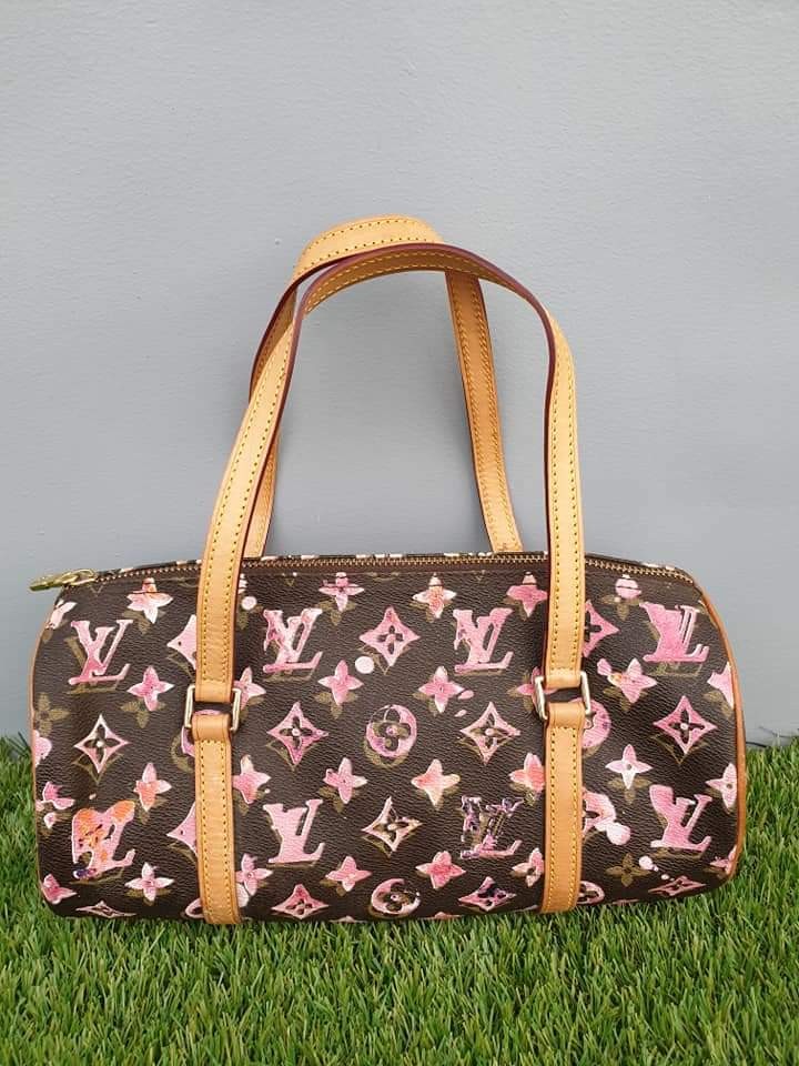 Louis Vuitton x Richard Prince 2008 pre-owned Monogram Watercolour Papillon  30 tote bag - ShopStyle